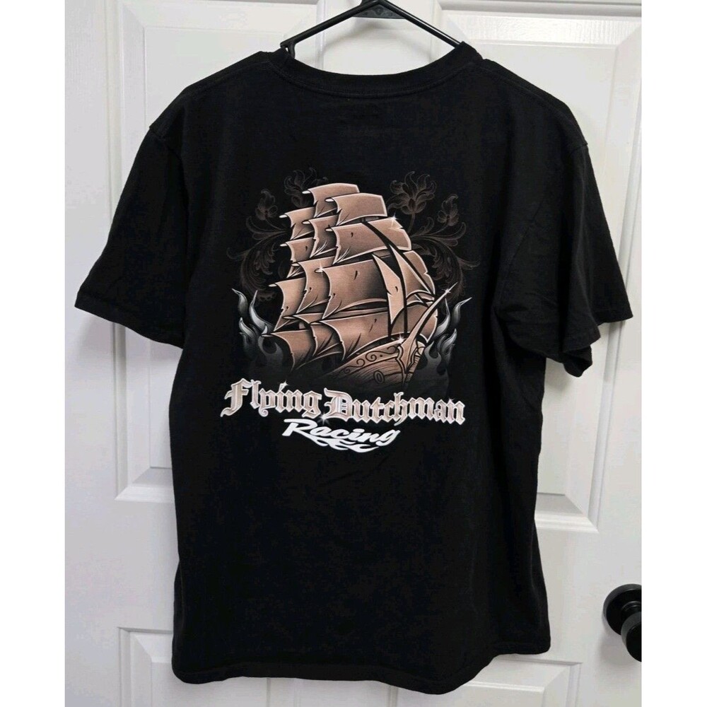 In-N-Out Burger Flying Dutchman Racing T Shirt Mens Large L Black Graphic Skull